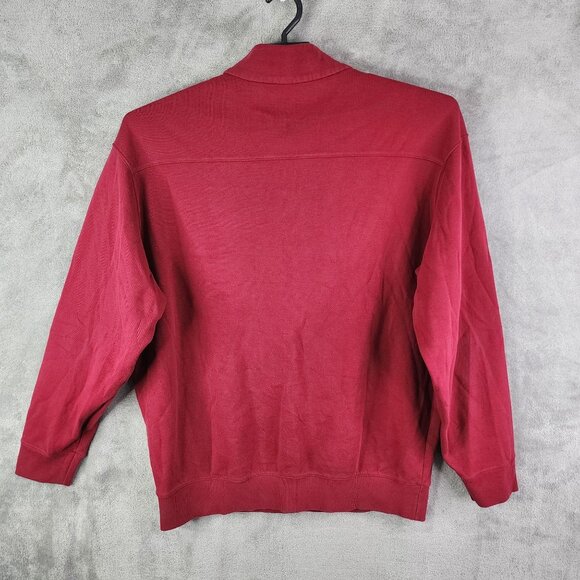 Mens Red Roundtree & Yorke Pullover Sweatshirt 1/2 Zip Long Sleeve Size 2XT - Picture 7 of 10